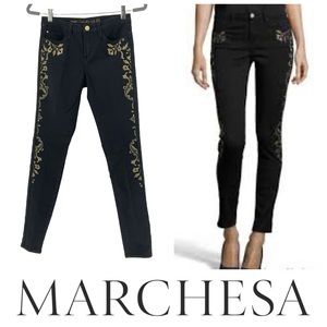 Marchesa Voyage | Gold Filigree Contrast Stitching